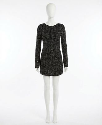 Z Supply Eira Sequin Mini Dress In Black