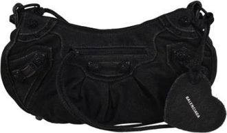 Balenciaga Pre-owned Cagole Bag - Dames - Vintage Schoudertas - Zwart - ONE Size - Denim - Vintage