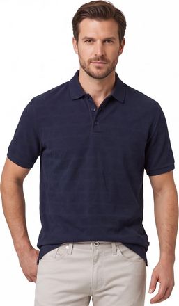 Brax Brax polo donkerblauw katoen normale fit 3 knoopjes