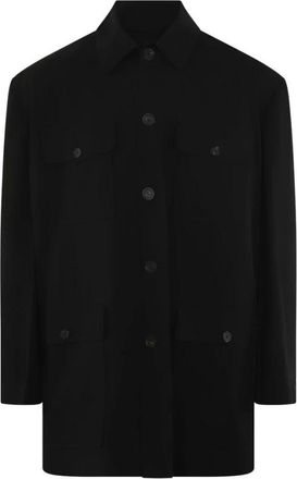 Balenciaga Jassen, Heren, Zwart, S, Heren Flap Zakken Jas