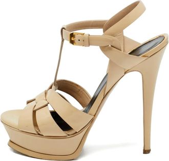 Saint Laurent Sandali Tribute con plateau - Toni neutri