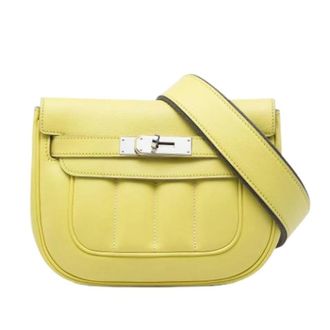 Herm&egrave;s Pre-owned Berline Schoudertas - Dames - Pre-owned - Geel - Maat: ONE Size Leer