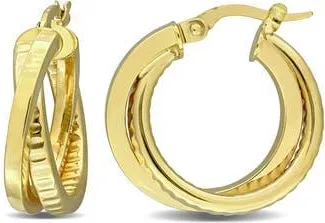 Delmar Interlocking Hoop Earrings in Gold at Nordstrom Rack