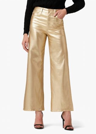 Joe's Mia High Rise Wide Leg Ankle Jeans In Gold Foil