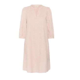 Cream Eenvoudige Sepia Rose Jurk - Dames - Casual kleedjes - Roze - L - Katoen - Kleedjes