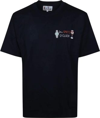 MC2 Saint Barth Klassiek Spritz OClock T-shirt - Heren - Tops - Blauw - Maat: M Katoen