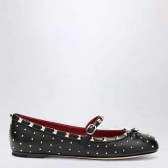 Valentino Garavani Ballerine Rockstud nere in pelle