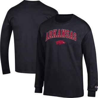 Champion Mens Champion Black Arkansas Razorbacks Arch Over Logo Long Sleeve T-Shirt at Nordstrom, Size Xx-Large