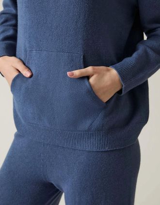 James Lakeland Womens Hooded Denim Jumper - Navy - Size: 12