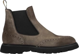 Doucal's Su&egrave;de Dovetail Enkelboot - Heren - Chelseaboots - Bruin - 41 EU - Su&egrave;de - Schoenen