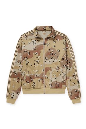 KAPITAL Striped Webbing-Trimmed Printed Jersey Track Jacket