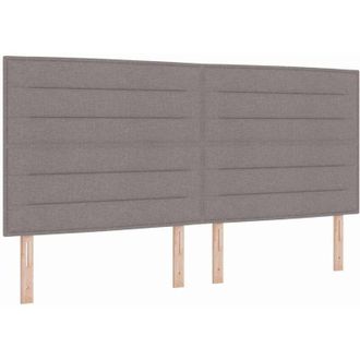 vidaXL Box Spring Bed with Mattress Taupe 200 x 200 cm Fabric vidaXL