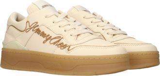 Jimmy Choo London Leather Low-Top Sneaker - Beige