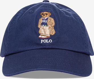 Polo Ralph Lauren Bestickte Gabardine-Baseballkappe Preppy Polo Bear