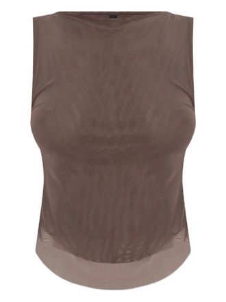Bond-Eye sleeveless top - women - Recycled Nylon - XS/S - Brown