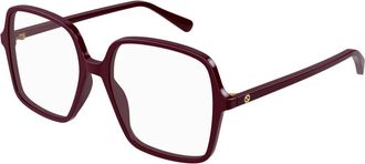 Gucci Gg 1003O Zonnebrillen - Dames - Brillen - Rood - 53 MM - Accessoires