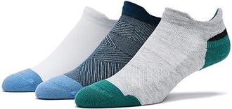 Feetures Elite Max Cushion No Show Tab 3-Pair Pack No Show Socks Shoes Blue Wave/White Tide/Stone Ivy : MD (US Mens Shoe 6-8.5 - Womens Shoe 7-9.5)