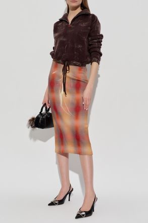 Diesel Wool Skirt M-CHERIE, Womens, Red