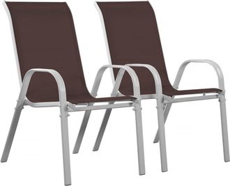 Habitat & Jardin Conjunto de 2 sillones de jard&iacute;n marr&oacute;n 53 x 75 x 92 cm