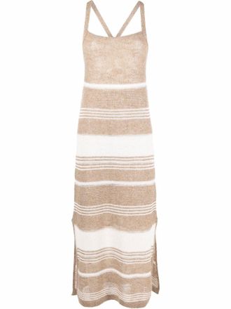 Fabiana Filippi striped knitted dress - Neutrals