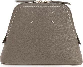 Maison Margiela 5AC Cosmetic Bag - unisex - Toilettassen - Beige - ONE Size - Leer - Tassen