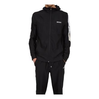 HUGO BOSS Fitness, Heren, Zwart, M, Polyester, Sicon MB Zip Hoodie