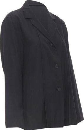 Issey Miyake wool nylon placket relaxed casual blazer