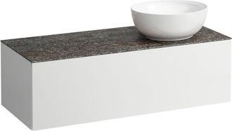 Laufen Il Bagno Alessi Cajonera, Encimera De Piedra Marrone - Laufen