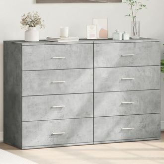 vidaXL Vidaxl - Aparadores 2 Uds Madera De Ingenier&iacute;a Gris Hormig&oacute;n 60x39x80 Cm