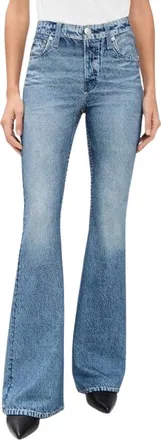 Rag & Bone Womens Miramar Ponte Dahlia Full Length Jeans, Minetta