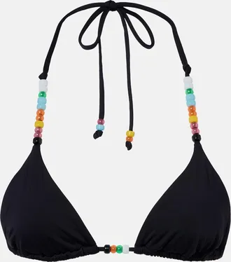 Staud Top de bikini Lido con abalorios