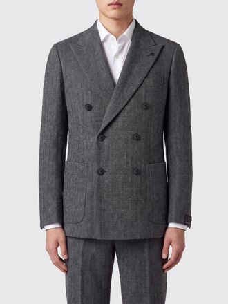 Tagliatore Blazer doppiopetto in lana e cashmere con rever a lancia