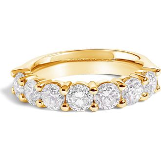 House of Brilliance 14K Gold 2.0 Cttw Diamond 7 Stone Band Ring in Yellow Gold at Nordstrom, Size 4.5