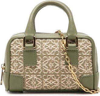 Loewe Pre-owned Loewe Nano Anagram Jacquard and Calfskin Amazona Satchel Ladies 2BRLJM9GT3DP69X6