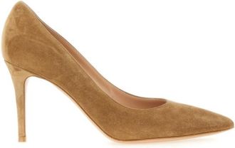 Gianvito Rossi Beige Solid Pumps