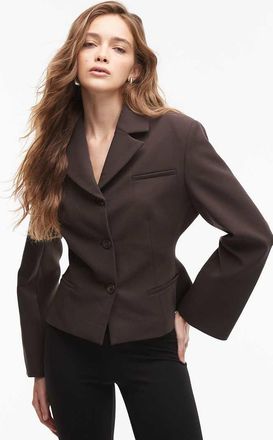 Asos Blazer aderente accollato marrone