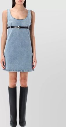 Coperni denim mini dress belted