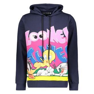 Iceberg Hoodies, male, Blue, L, Embroidered Hooded Sweatshirt