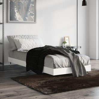 vidaXL Estructura De Cama Madera De Ingenier&iacute;a Blanca 75x190 Cm Vidaxl