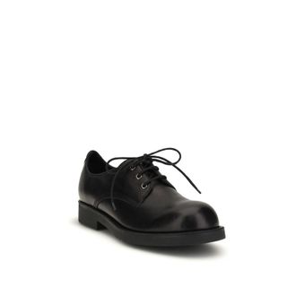 Maison Margiela Mens Black Calf Leather Bos Taurus Oxfords And Derbies Shoe