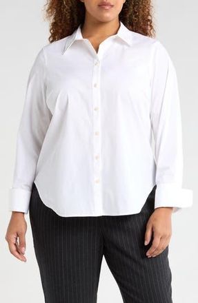 Universal Standard Henning x US Madison Poplin Button-Up Shirt in White at Nordstrom Rack, Size M (18W-20W)