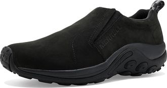 Merrell Jungle Moc Nubuck Mens Slip on Shoes Black/Black : 10.5 M, Leather/Nubuck