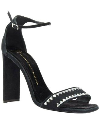 Giuseppe Zanotti Womens Leather Geometric Crystal Embellished Sandal (Authentic Pre-Loved)