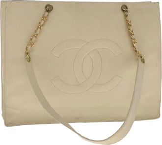 Chanel Pre-owned Leather chanel-bags - Dames - Vintage Shopper - Beige - ONE Size - Vintage