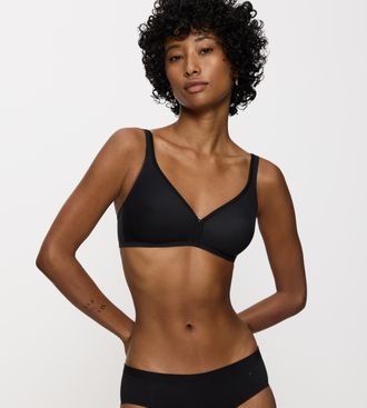 Triumph B&uuml;gelloser BH TRIUMPH Eileen N, Damen, Gr. 75, Cup A, schwarz, Jersey, Obermaterial: 82% Baumwolle, 18% Elasthan, leicht gl&auml;nzend, unifarben, Basic, B