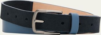 Giorgio Armani Mens Suede and Leather Reversible Belt