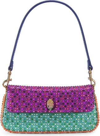 Kurt Geiger Pickle Drench Quilted Leather Shoulder Bag in Purple Multi/Other at Nordstrom