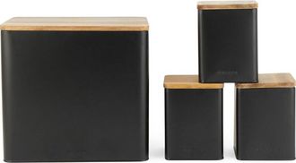Salter Juego De 4 Piezas De Panera Y Recipiente Salter Bw129001eu7 Toronto - Negro