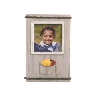 Beachcombers Lure Wood Photo Frame Picture Holder in Beige at Nordstrom, Size Medium