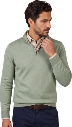 Casamoda Casa Moda groene pullover effen wijde fit